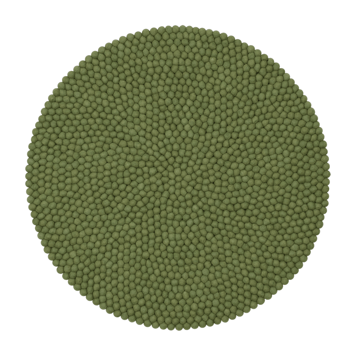 Tapis à boules de feutre vert 50 cm Kaspar - myfelt - The Cool Republic