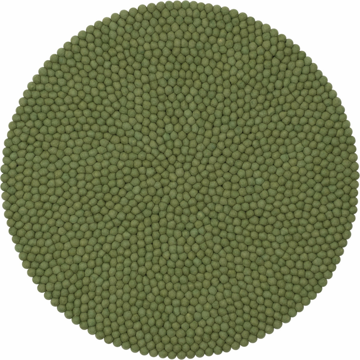 Tapis à boules de feutre vert 70 cm Kaspar - myfelt - The Cool Republic