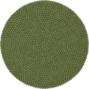 Tapis à boules de feutre vert 90 cm Kaspar - myfelt - The Cool Republic