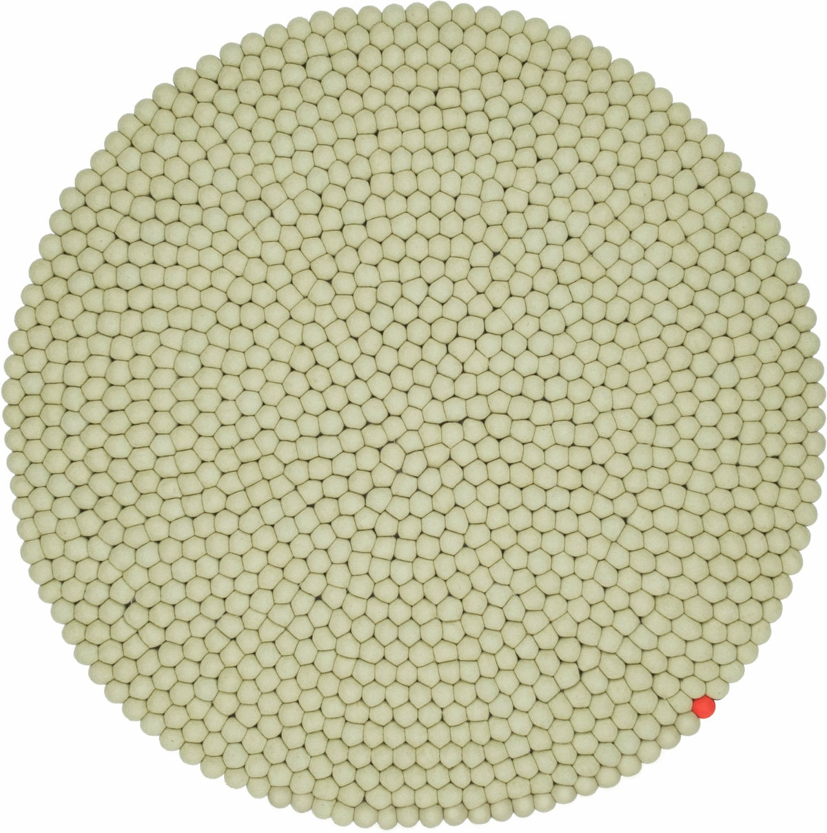 Tapis à boules de feutre vert-beige 120 cm Big One - myfelt - The Cool Republic