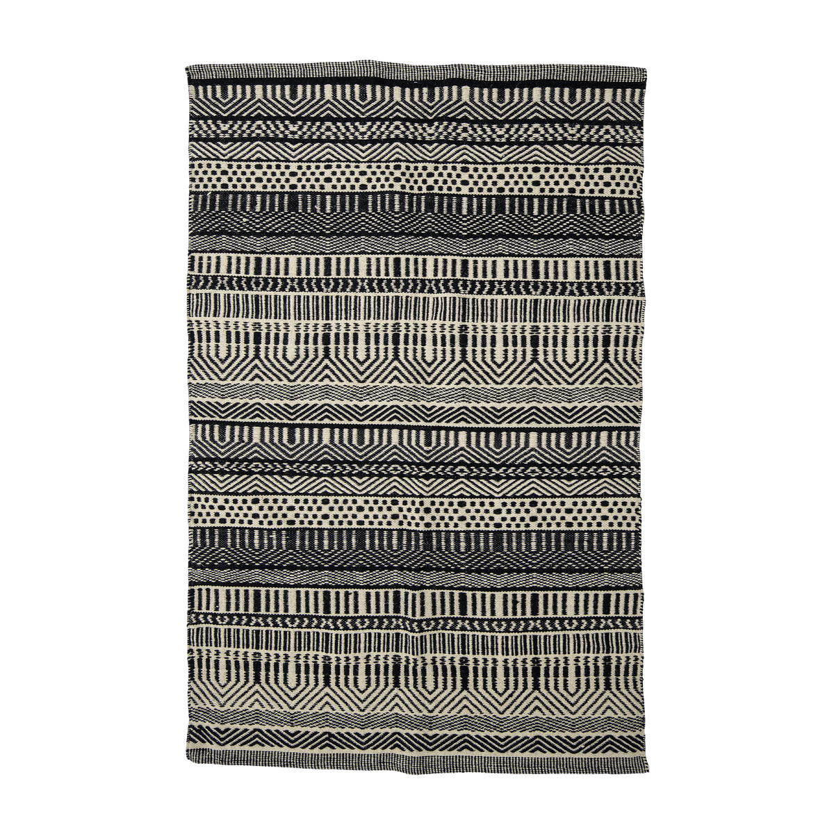 Joob Rug Black Wool - Bloomingville - The Cool Republic
