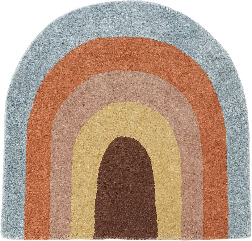 Tapis arc - en - ciel en laine 88x90 cm - Oyoy - The Cool Republic