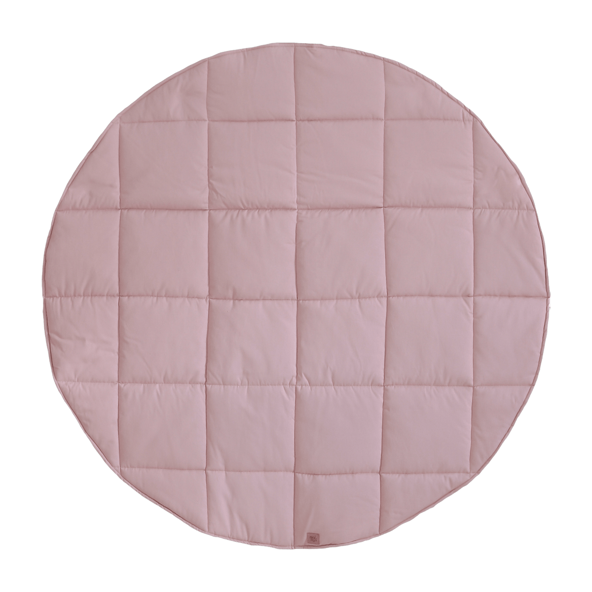 Tapis bébé rond en coton rose et beige - Moi Mili - The Cool Republic