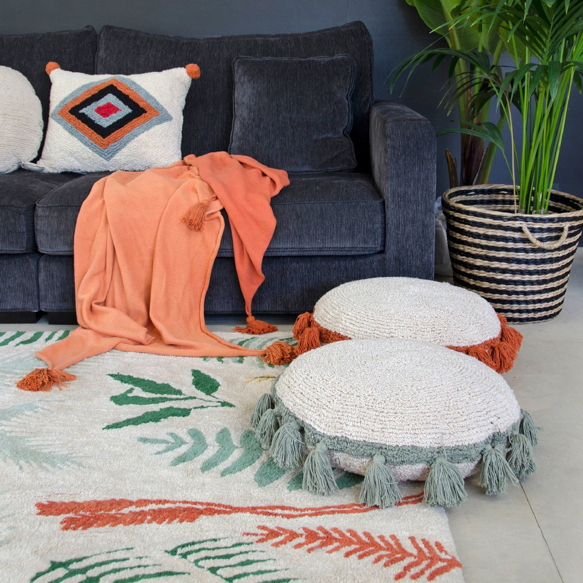 Tapis beige 140x200 cm Botanic Plants - Lorena Canals - The Cool Republic