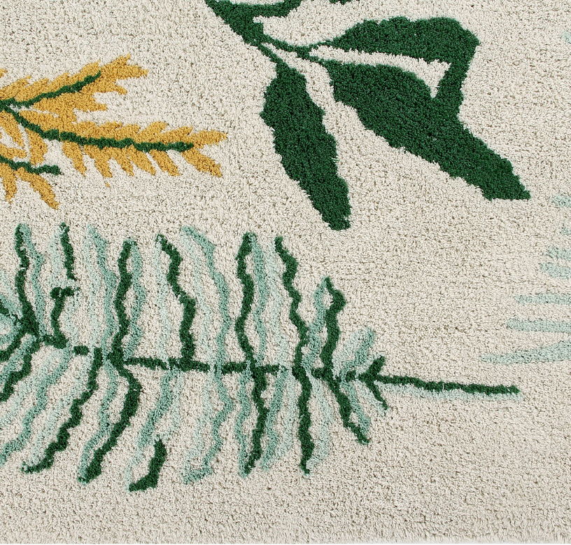 Tapis beige 140x200 cm Botanic Plants - Lorena Canals - The Cool Republic