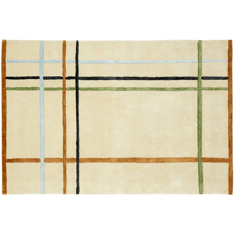 Tapis beige à rayures vintage 180x120 cm - Hübsch - The Cool Republic
