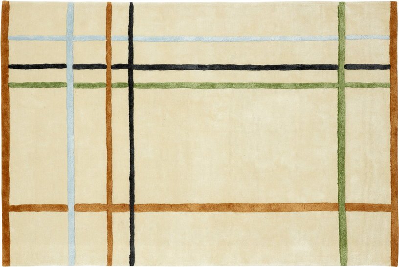 Tapis beige à rayures vintage 180x120 cm - Hübsch - The Cool Republic