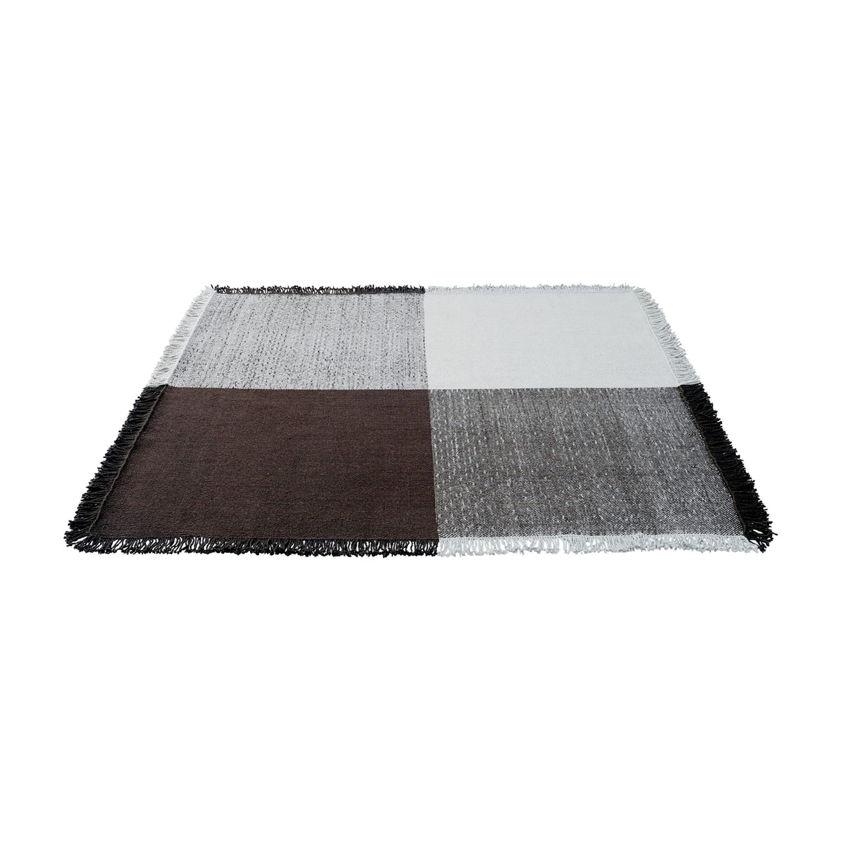 Tapis carré en laine grise et marron 258x258cm Verso - Muuto — vue 3