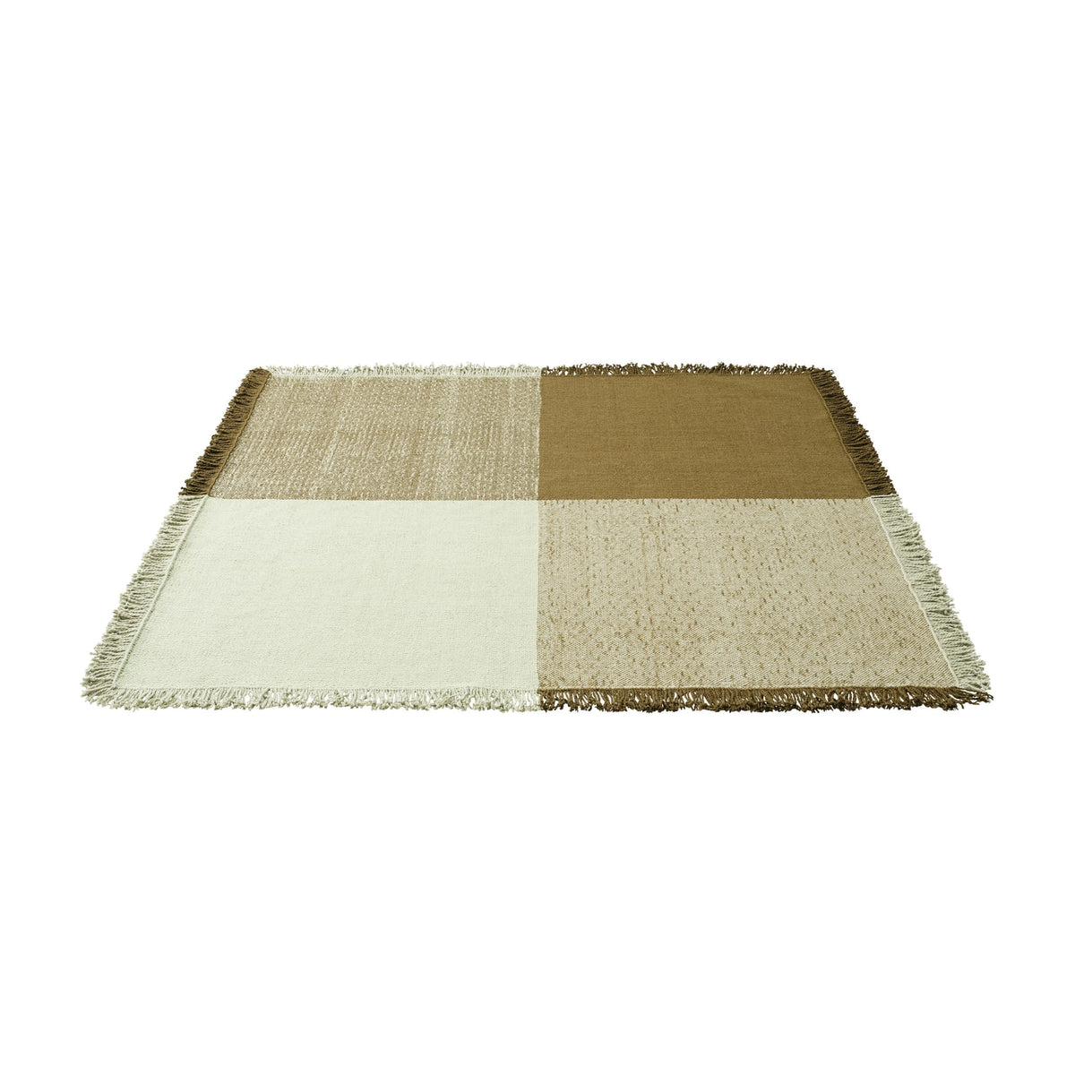 Tapis carré en laine vert pâle et brun 258x258cm Verso - Muuto — vue 3