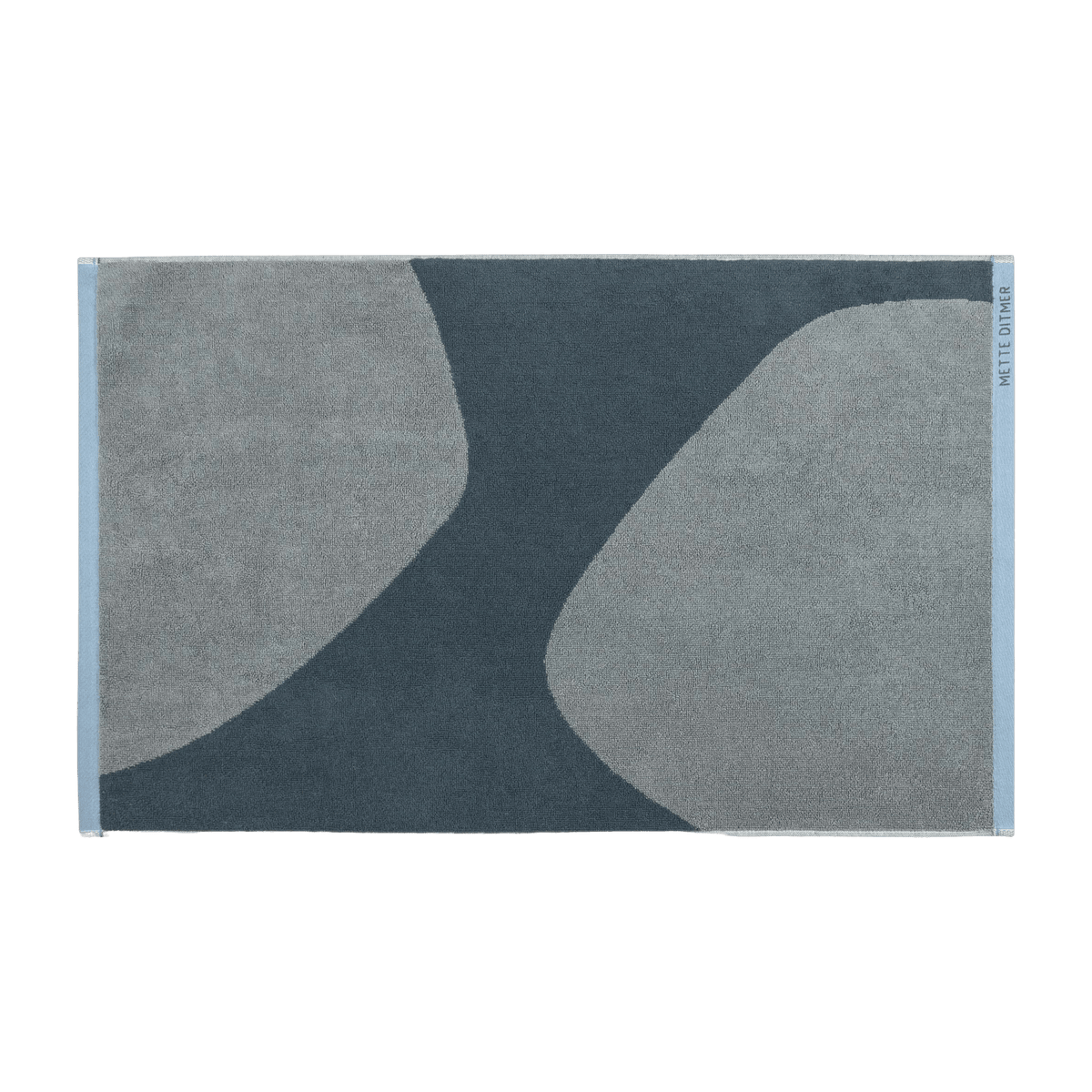 Tapis de bain en coton bleu ardoise Rock - Mette Ditmer - The Cool Republic