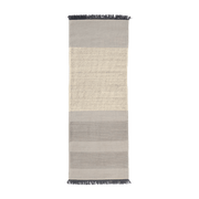 Tapis de couloir dhurrie en laine bleu 80x240 cm Tres Stripes - Nanimarquina - The Cool Republic