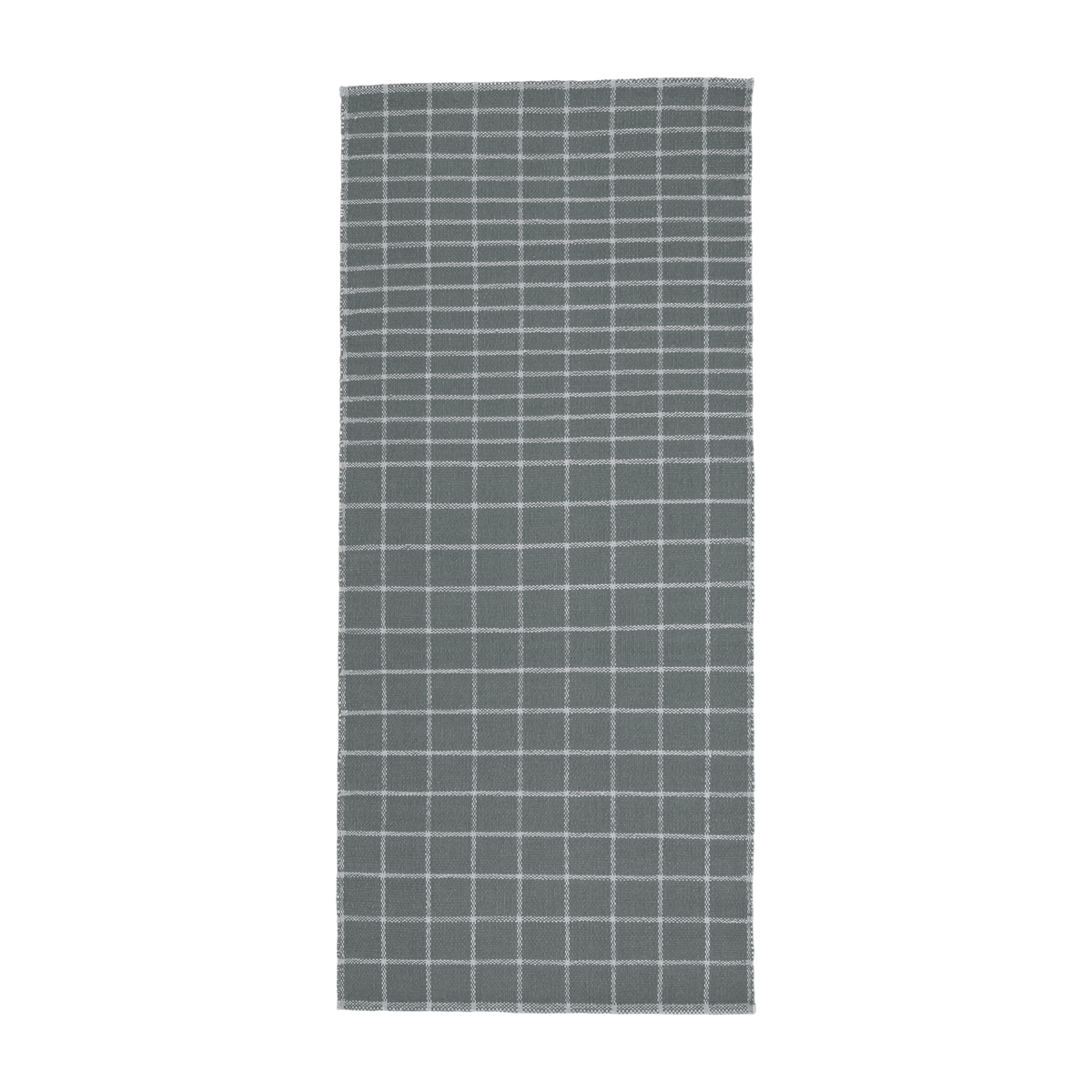 Dark gray polyester dhurrie hallway rug 80 x 160 cm Tiles 2 - Nanimarquina - The Cool Republic