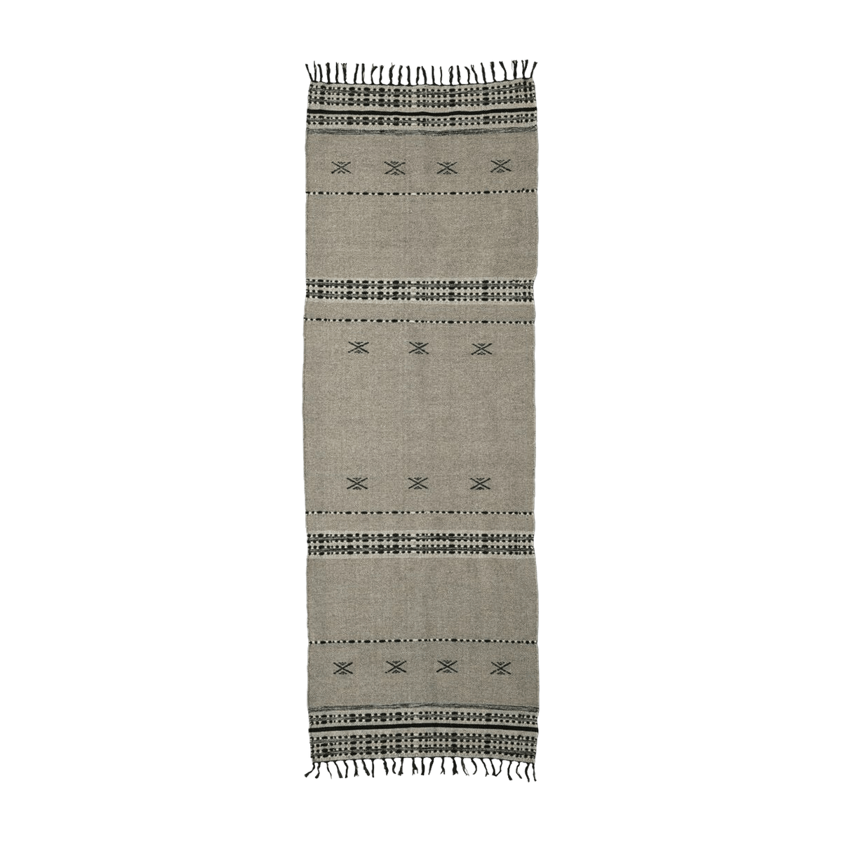 Cotton hallway rug wool and sand 300 x 90 cm Cros - House Doctor - The Cool Republic