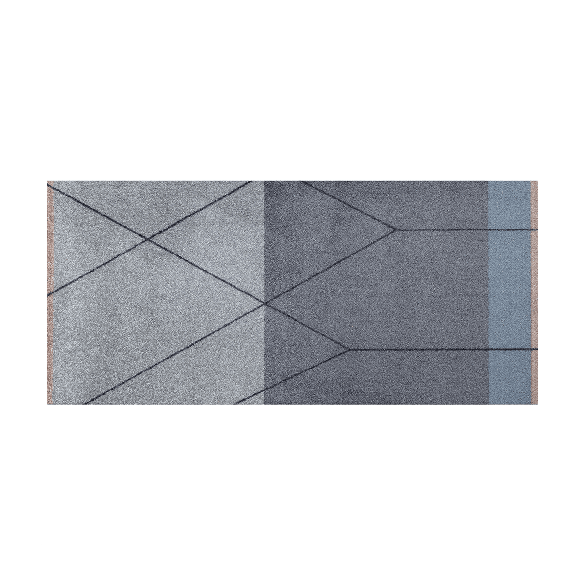 Entrance mat anthracite 70 x 150 cm Linea - Mette Dittmer - The Cool Republic