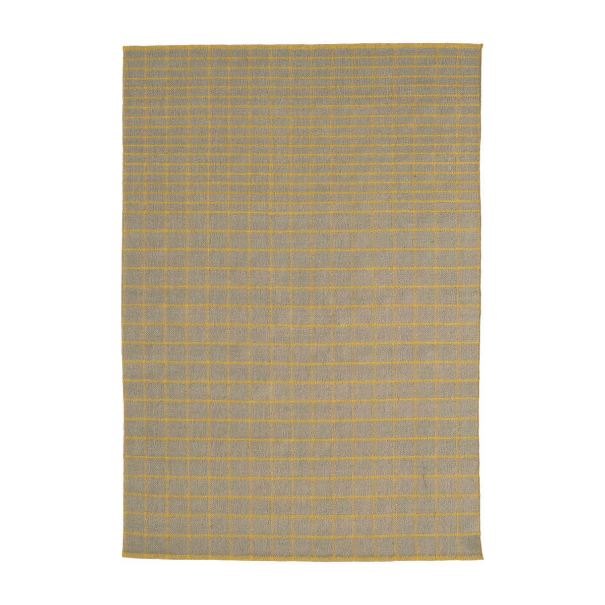 Rectangular outdoor rug dhurrie woven à la gray/orange 250x350 cm Tiles - Nanimarquina - The Cool Republic