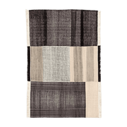 Tapis d'extérieur rectangulaire dhurrie tissé à la main noir 250x350 cm Tres - Nanimarquina - The Cool Republic