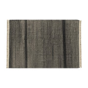Tapis d'extérieur rectangulaire dhurrie tissé à la main noir 250x350 cm Tres Texture - Nanimarquina - The Cool Republic