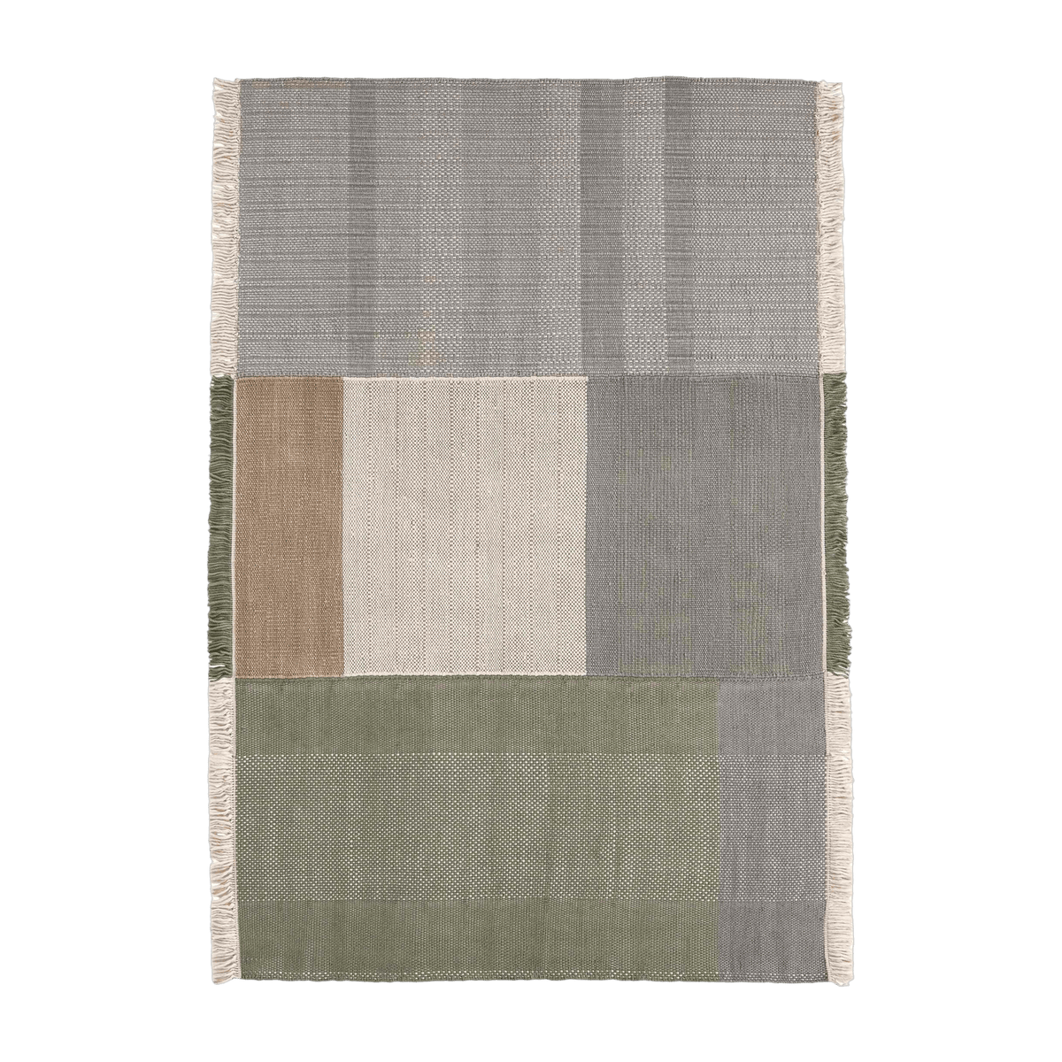 Tapis d'extérieur rectangulaire dhurrie tissé à la main salvia 170x240cm Tres - Nanimarquina - The Cool Republic