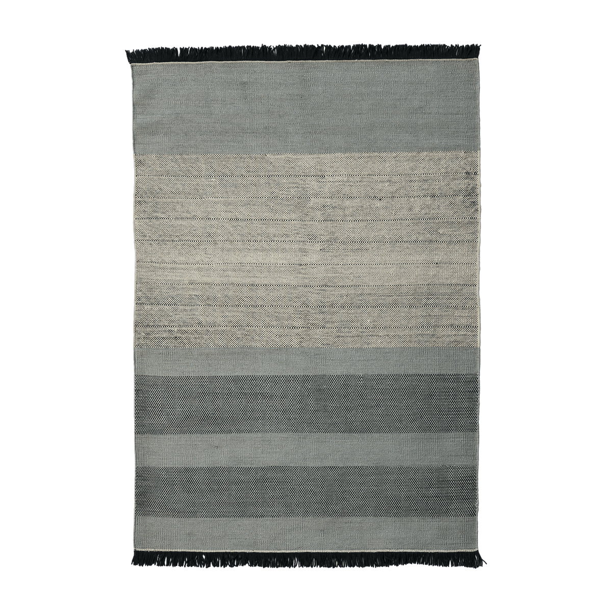Blue wool dhurrie rug 170 x 240 cm Tres Stripes - Nanimarquina - The Cool Republic