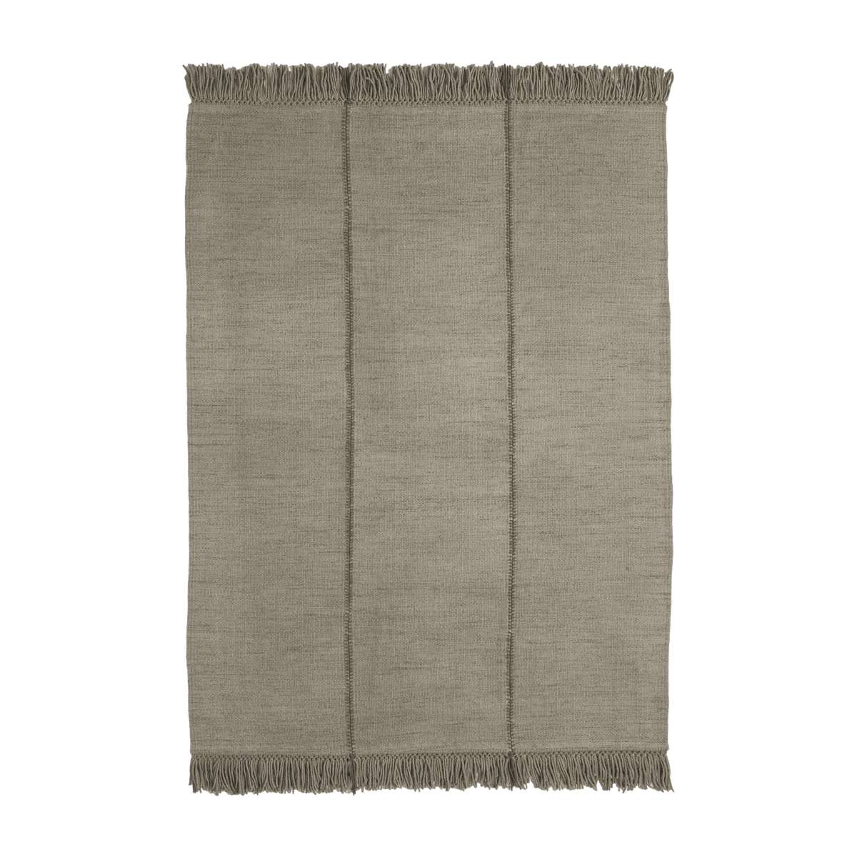 Stone-gray wool dhurrie rug 170 x 240 cm Mia - Nanimarquina - The Cool Republic