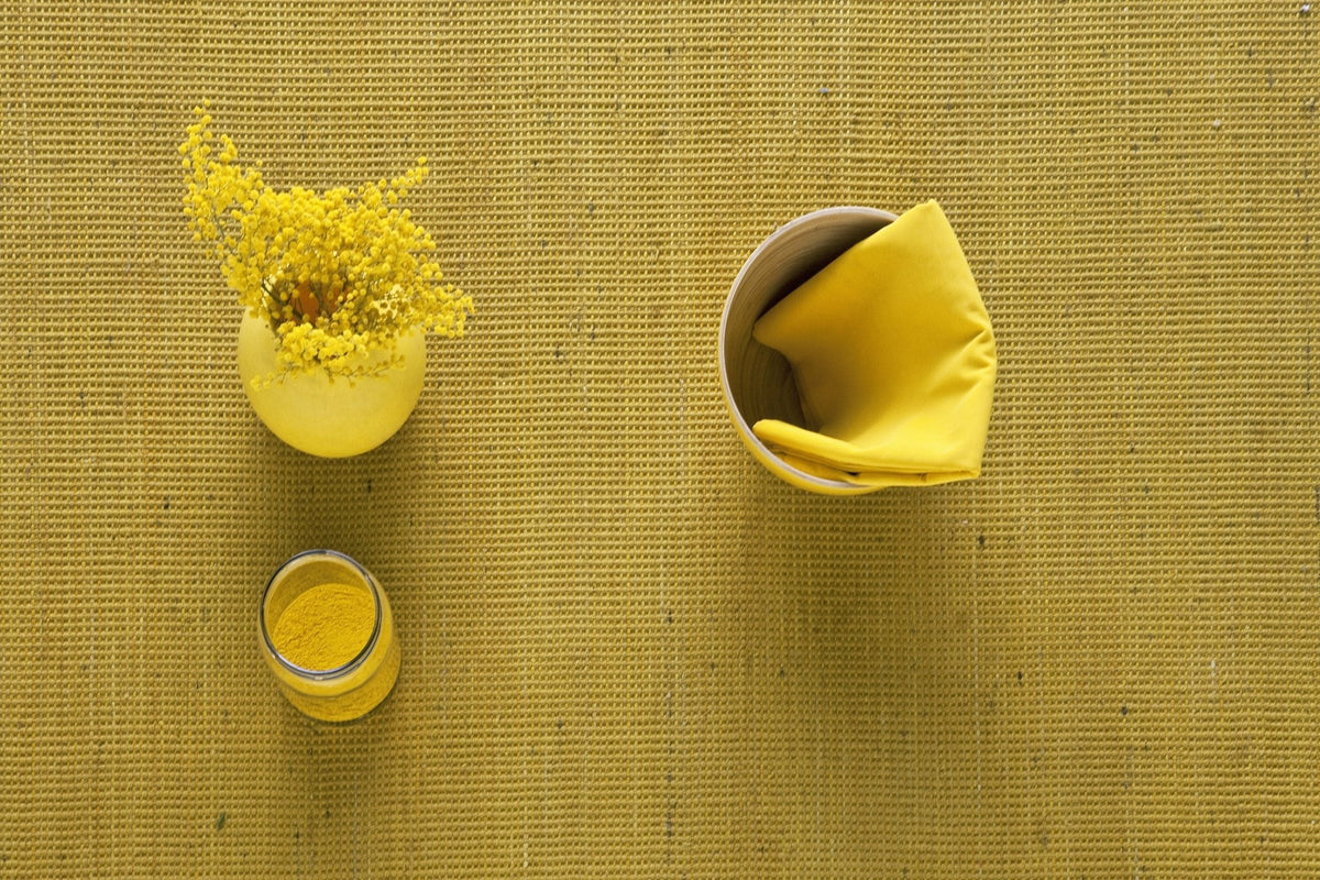 Tatami - Yellow wool dhurrie rug 170 x 240 cm Nanimarquina - The Cool Republic