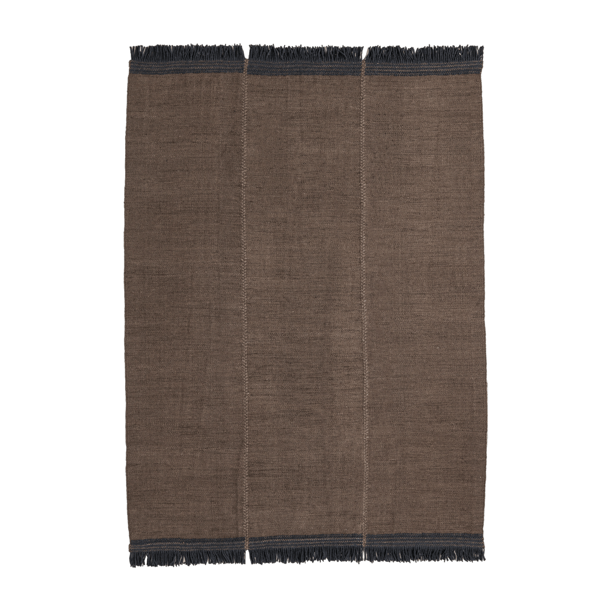Brown wool dhurrie rug 170 x 240 cm Mia - Nanimarquina - The Cool Republic