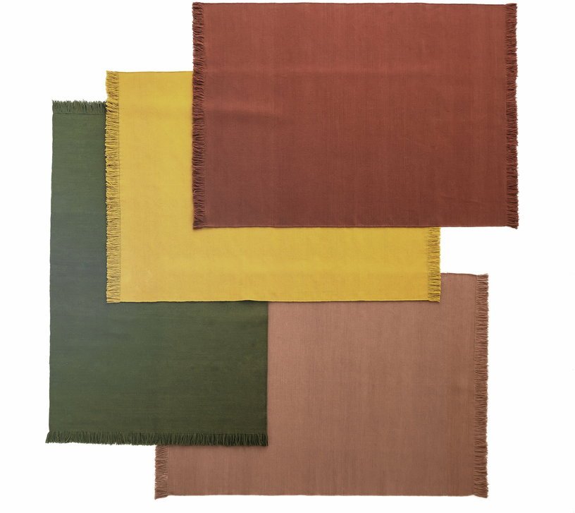 Tapis dhurrie en laine rose blush 200x300 cm Colors - Nanimarquina - The Cool Republic