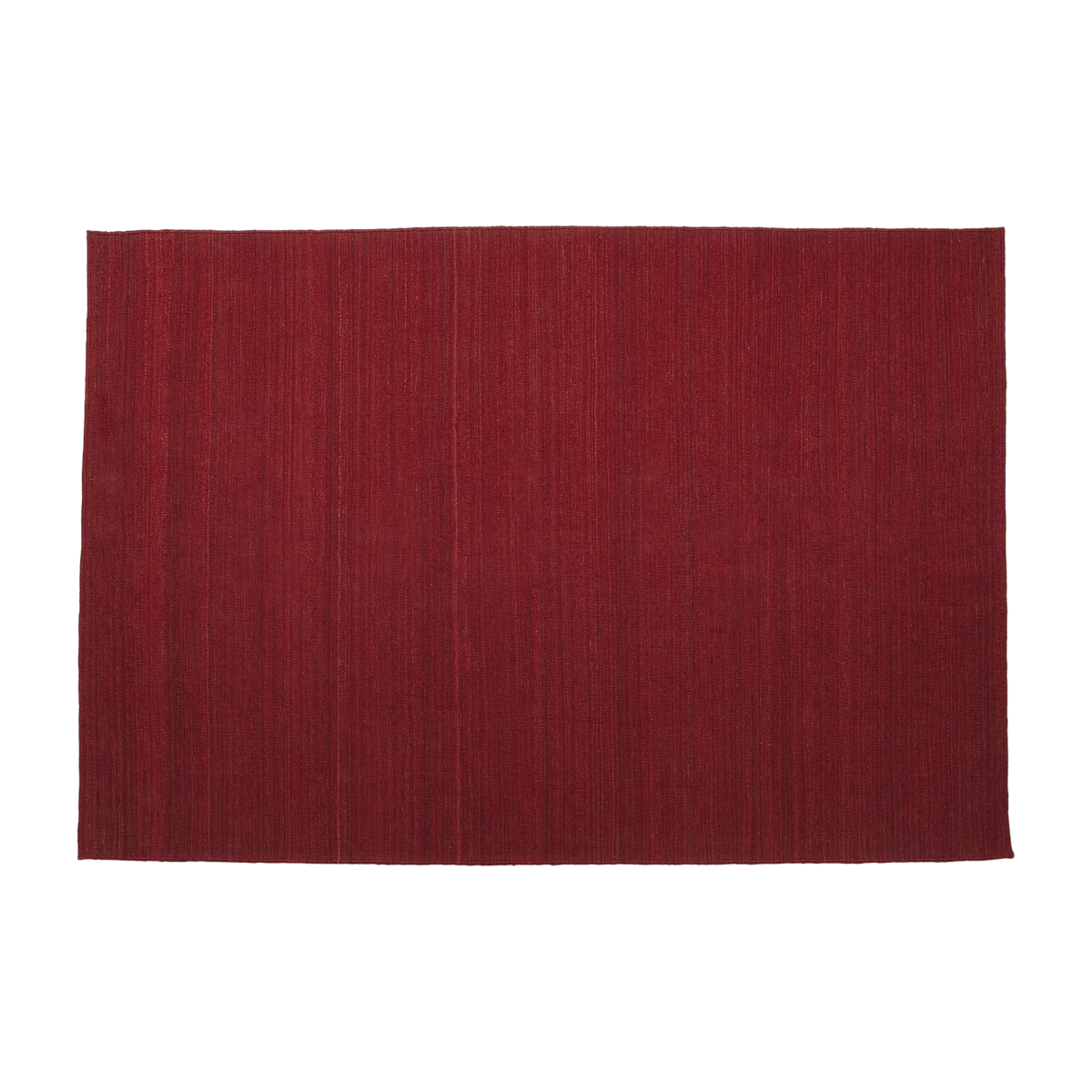 Tapis dhurrie en laine rouge grenat 170x240 cm Nomad - Nanimarquina - The Cool Republic
