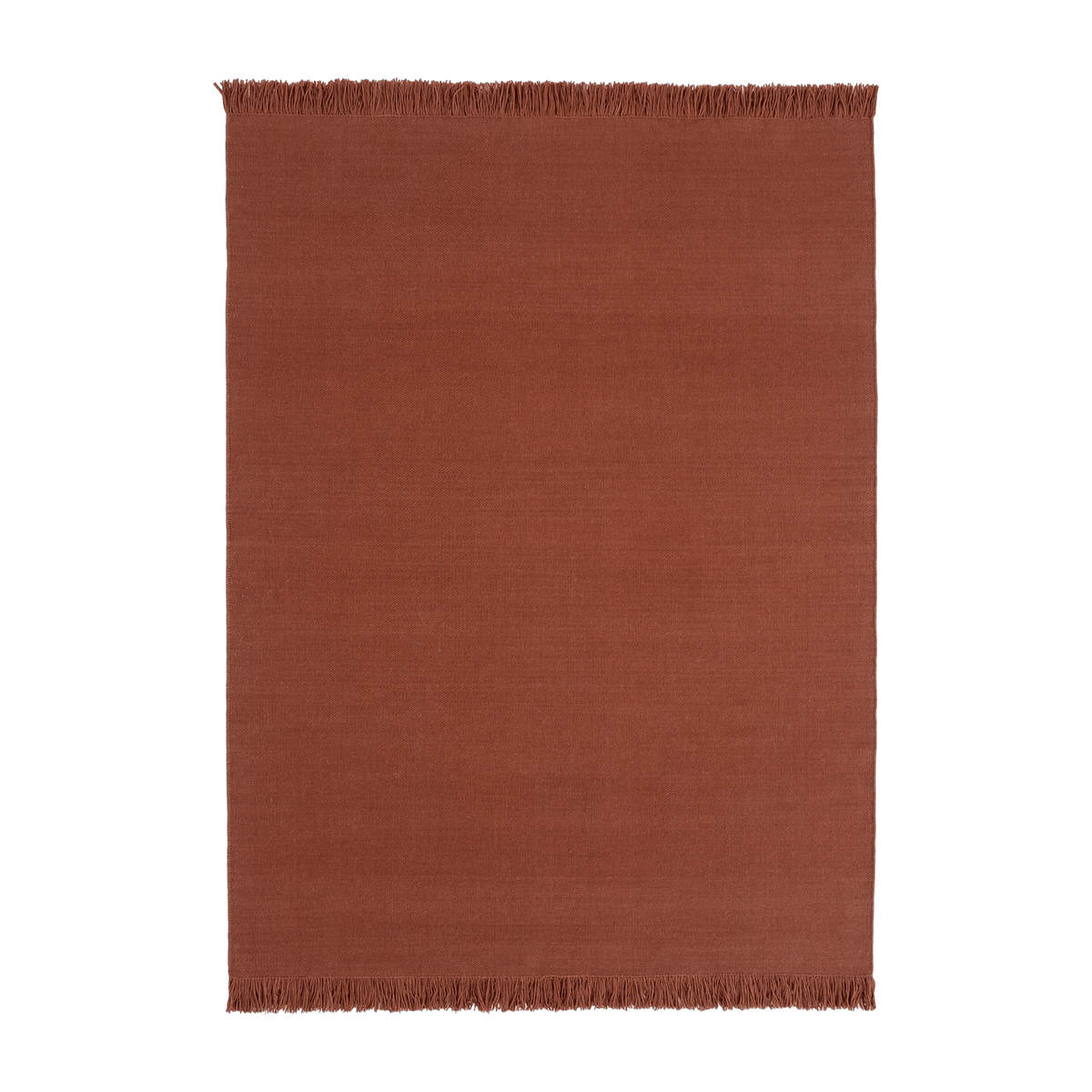 Saffron red wool dhurrie rug 170 x 240 cm Colors - Nanimarquina - The Cool Republic