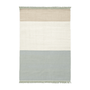 Tapis dhurrie en laine sauge 170x240 cm Tres Stripes - Nanimarquina - The Cool Republic