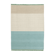 Tapis dhurrie en laine vert turquoise 170x240 cm Tres Stripes - Nanimarquina - The Cool Republic