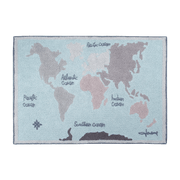 Tapis en coton bleu 140x200 cm Vintage Map - Lorena Canals - The Cool Republic