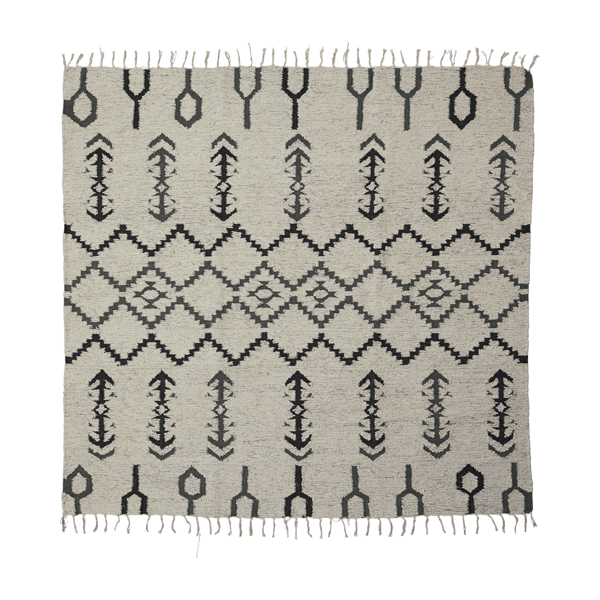 Tapis en coton et laine blanc cassé 180x180 cm Arte - House Doctor - The Cool Republic