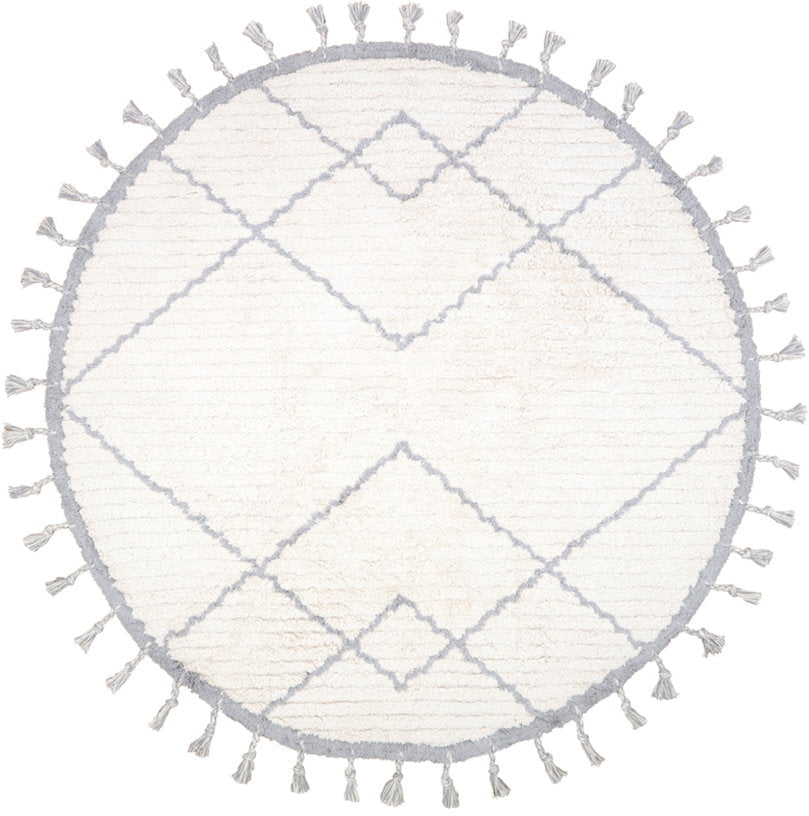 Tapis en coton gris 110 cm Come - Nattiot - The Cool Republic