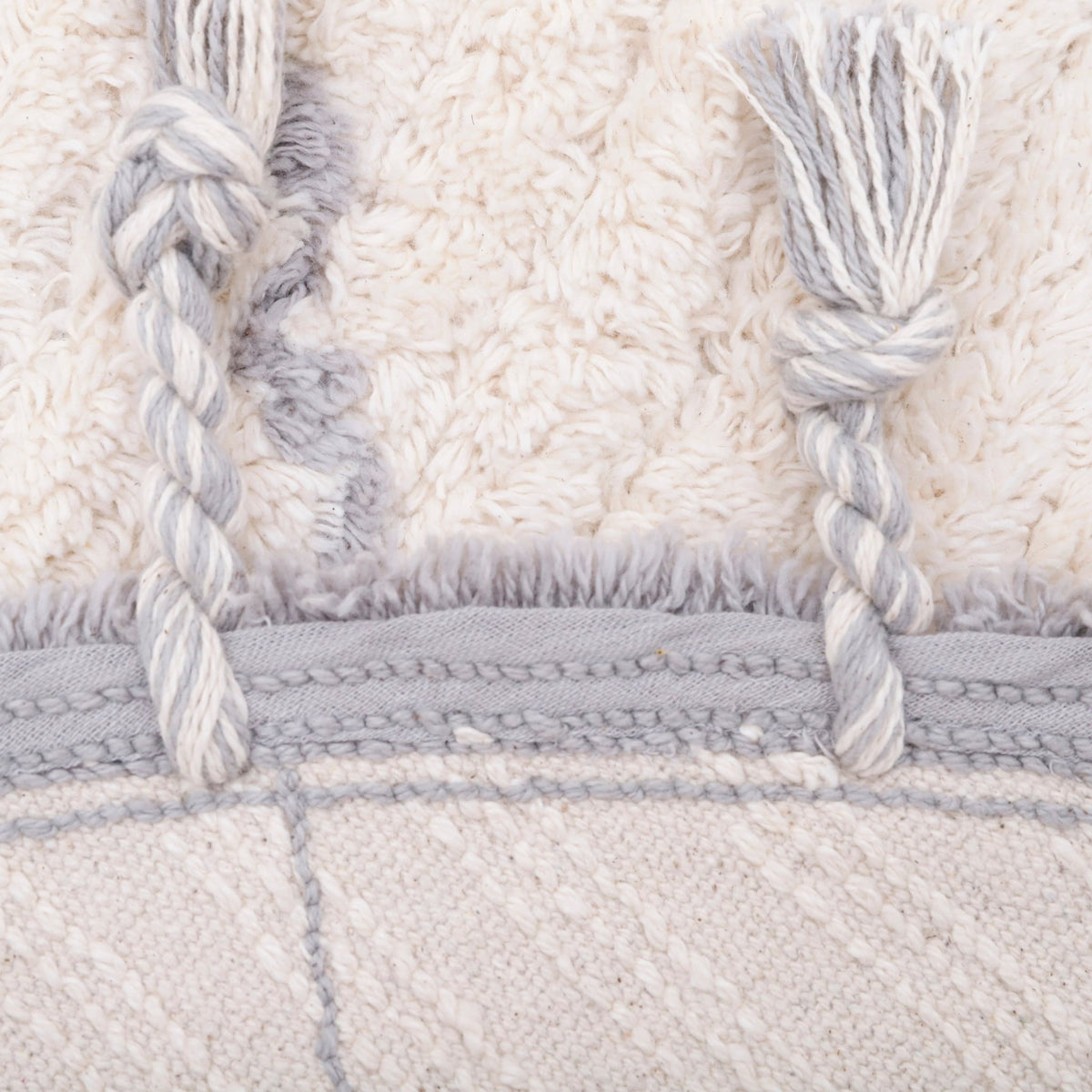 Tapis en coton gris 110 cm Come - Nattiot - The Cool Republic