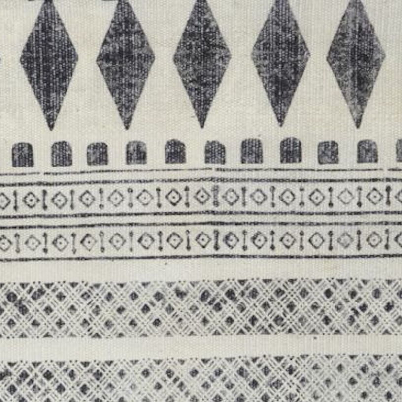 Tapis en coton gris 60x90 cm Block - House Doctor - The Cool Republic