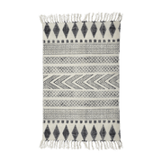 Tapis en coton gris 90x200 cm Block - House Doctor - The Cool Republic