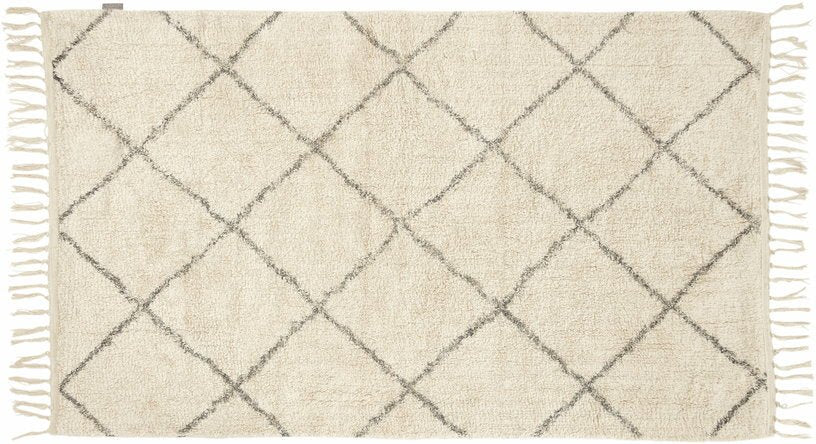 Tapis en coton motif berbère 90x150 cm - Hübsch - The Cool Republic