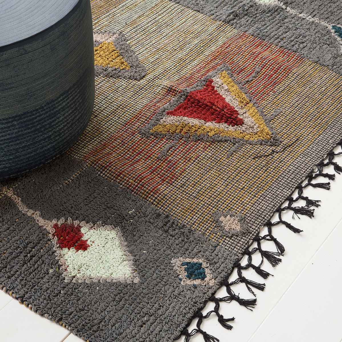 Tapis en coton multicolore 140x200 cm Amara - House Doctor - The Cool Republic