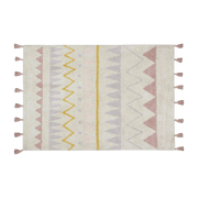 Tapis en coton nude vintage 200x140 cm Azteca Natural - Lorena Canals - The Cool Republic