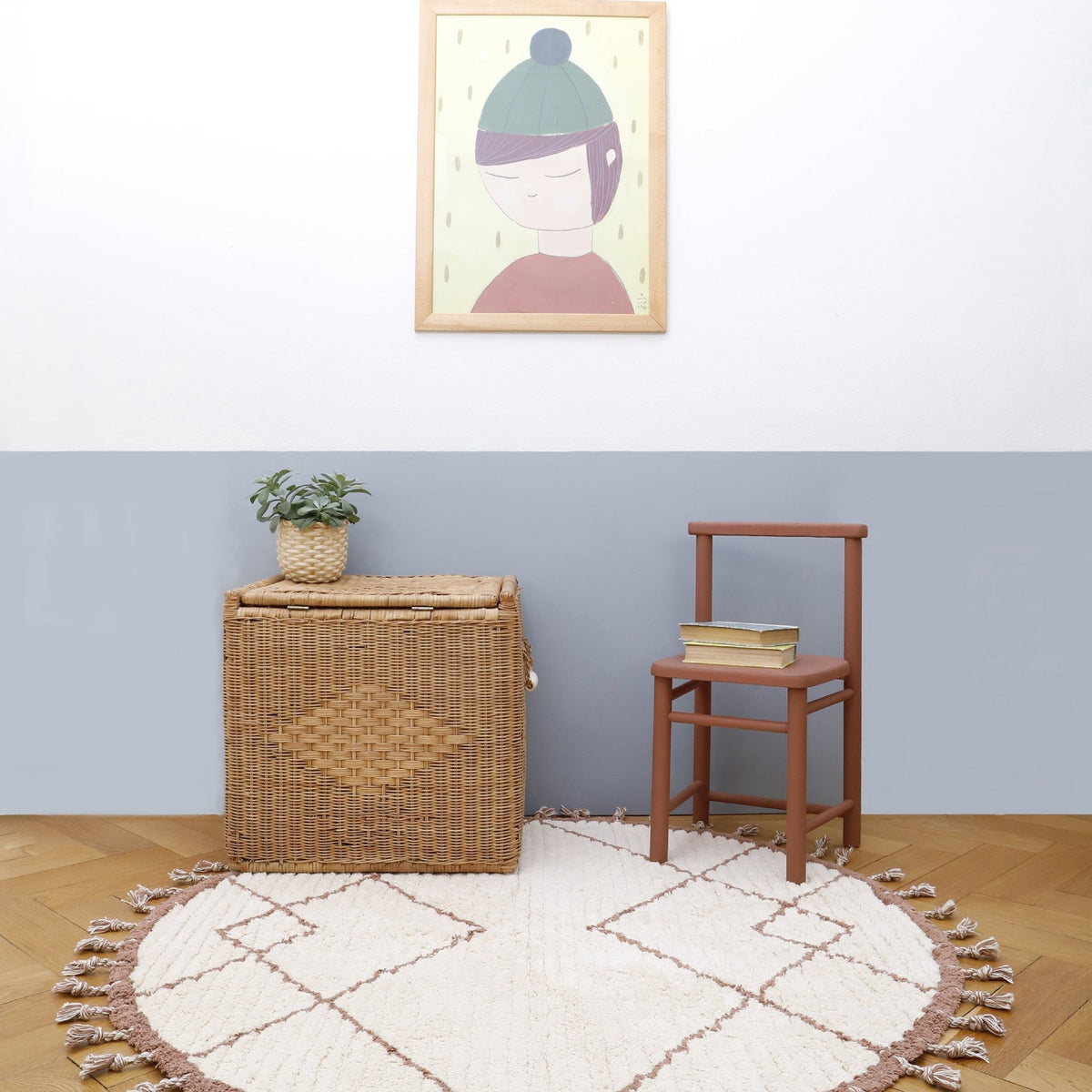 Tapis en coton rose 110 cm Come - Nattiot - The Cool Republic
