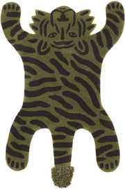 Tapis en forme de tigre vert 160 cm - Ferm living - The Cool Republic