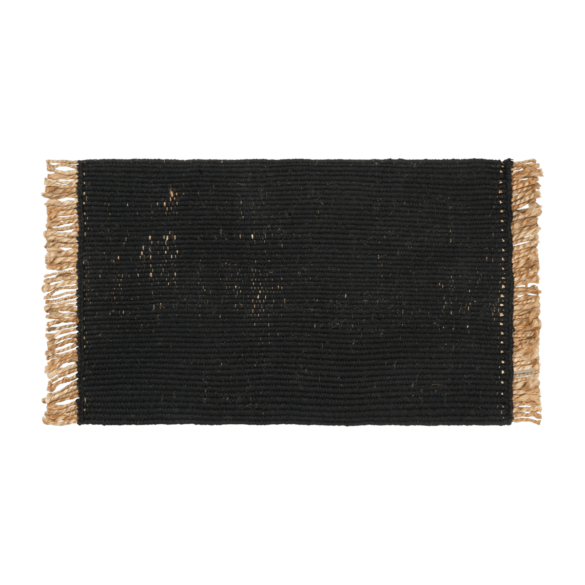 Tapis en jute noir 80 x 50 cm Block Mat - Ferm Living - The Cool Republic