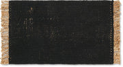 Tapis en jute noir 80 x 50 cm Block Mat - Ferm Living - The Cool Republic