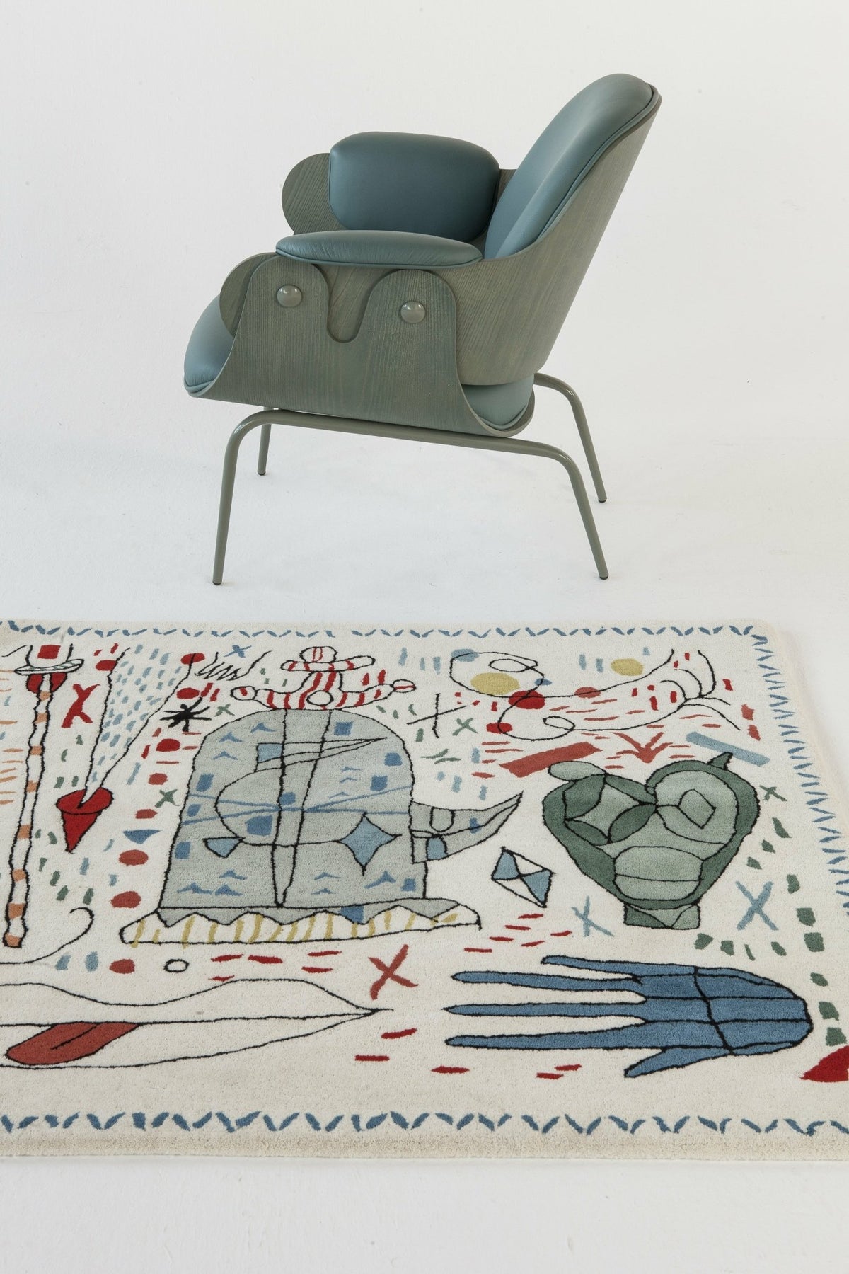 Wool rug with applique 130 x 120 cm Hayon x Nani - Nanimarquina - The Cool Republic