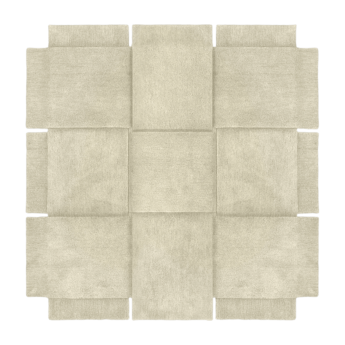 Tapis en laine beige 180x180 cm Basket - Design House Stockholm - The Cool Republic