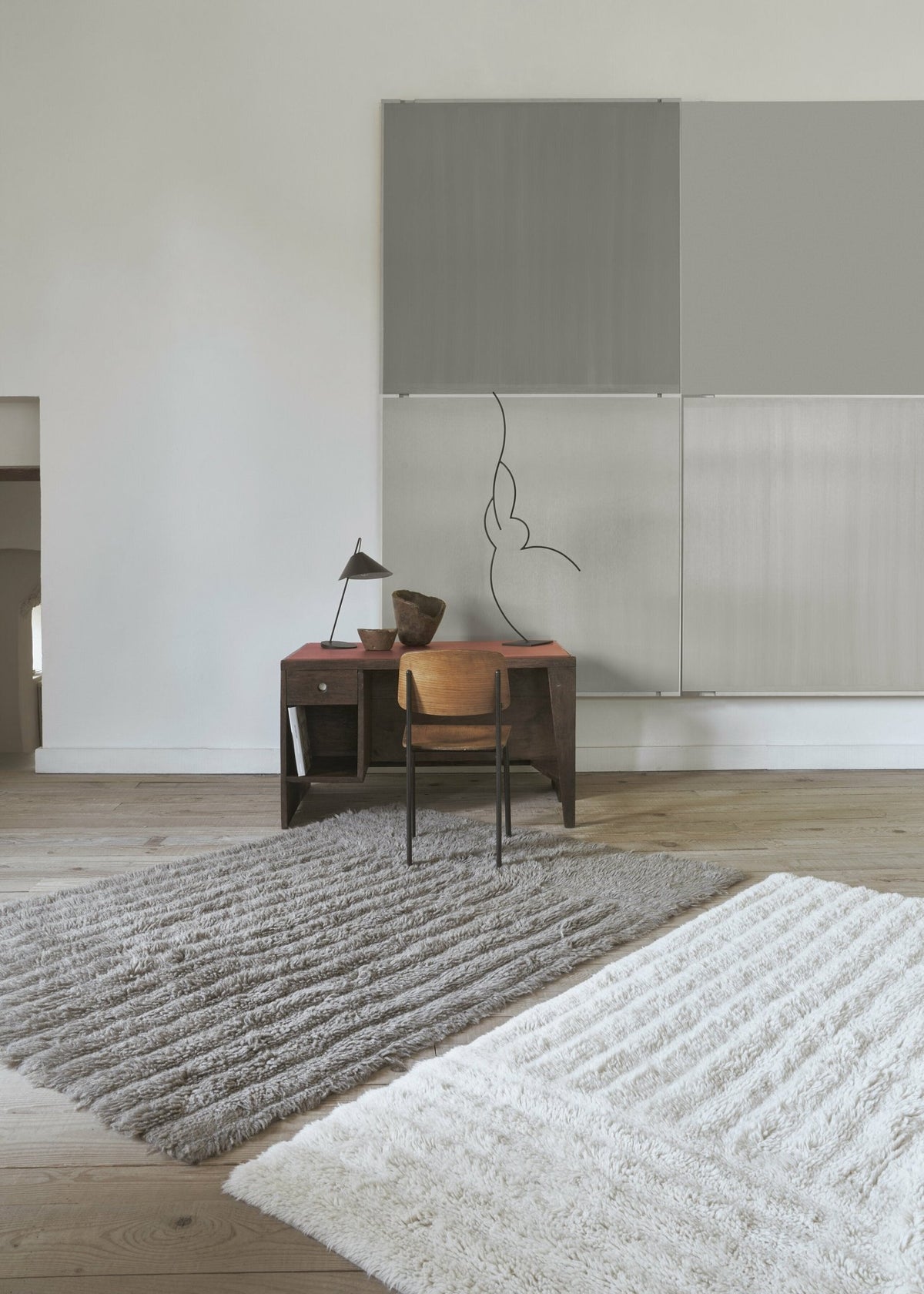 White wool carpet 240 x 170 cm Dunes - Lorena Canals - The Cool Republic