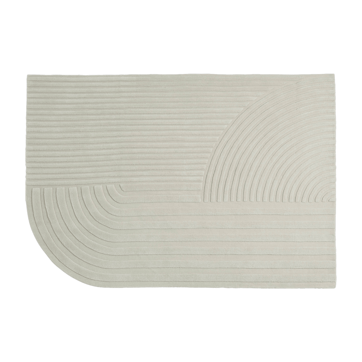 Tapis en laine blanc cassé 170x240 cm Relevo - Muuto - The Cool Republic