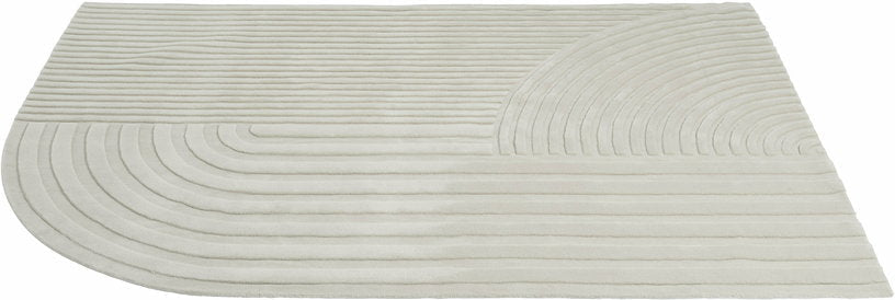 Tapis en laine blanc cassé 200x300 cm Relevo - Muuto - The Cool Republic