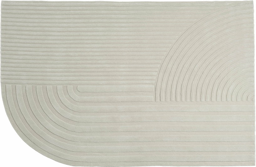 Tapis en laine blanc cassé 200x300 cm Relevo - Muuto - The Cool Republic